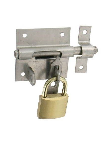 Verrou de box porte-cadenas Inox 316L