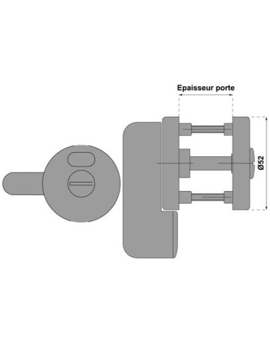 Verrou de cabine 840.01 NORMBAU ALLEGION