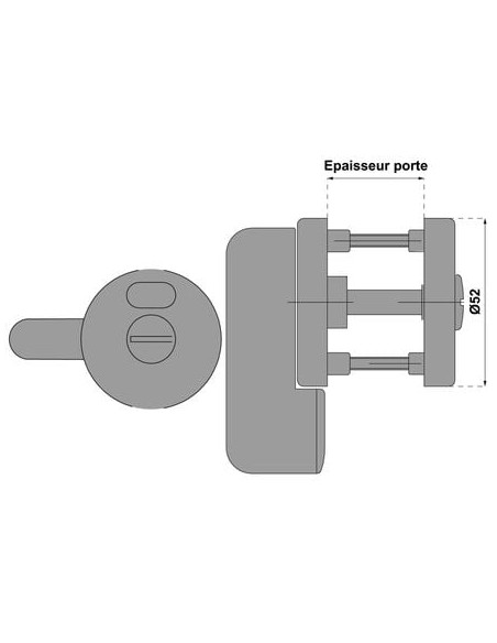 Verrou de cabine 840.01 NORMBAU ALLEGION