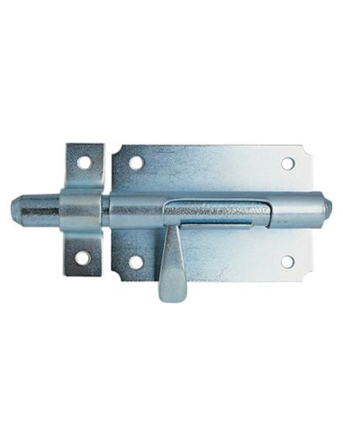 Verrou de box bouton poire Acier zingué blanc