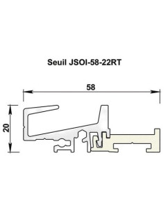 Profil de seuil aluminium JSOI20-58-22RT BILCOCQ