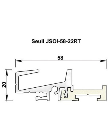 Profil de seuil aluminium JSOI20-58-22RT BILCOCQ