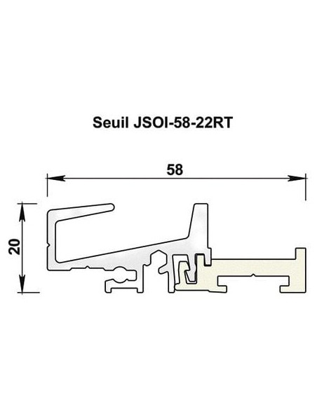 Profil de seuil aluminium JSOI20-58-22RT BILCOCQ