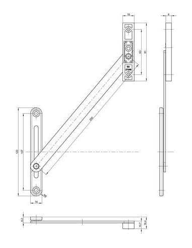 Compas limiteur d'ouverture n°28 M FERCO