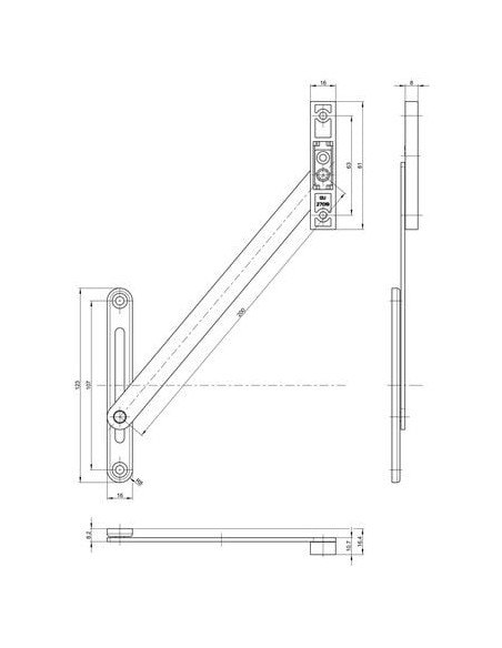 Compas limiteur d'ouverture n°28 M FERCO