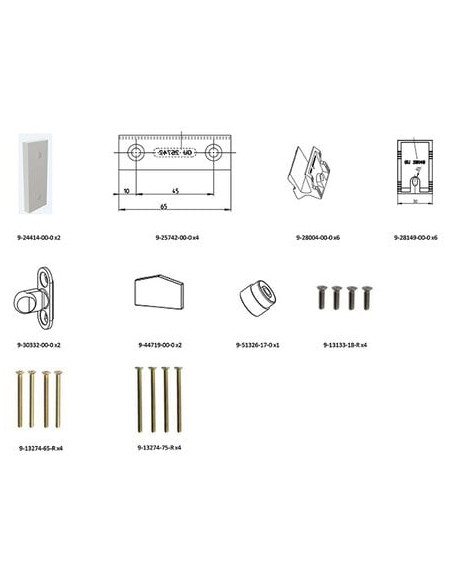 Accessoires GU schéma C GU 937 / 934 espace 10 - FERCO
