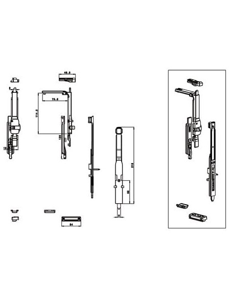 Kit de base 1471 sans entraîneur G4 Double vantaux - FAPIM