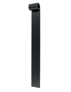 Penture droite non percée Acier poudré polyester noir -...