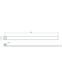 Penture droite non percée Acier poudré polyester noir -... 2