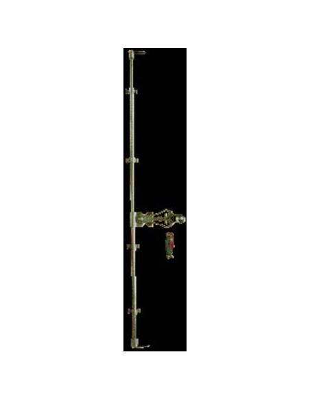 Espagnolette ronde tube rainure Ronde tube rainure époxy noir
