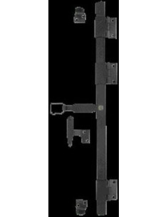 Espagnolette plate réglable acier zingué noir