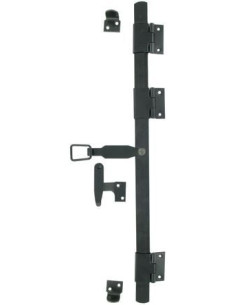 Espagnolette plate réglable acier zingué noir 2