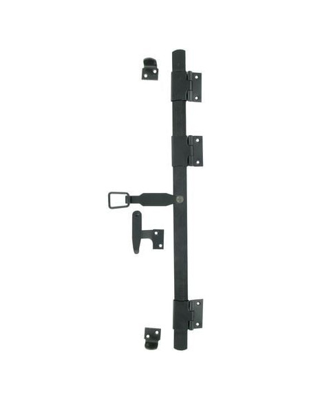Espagnolette plate réglable acier zingué noir