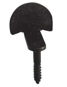 Battement de persienne coudé à visser Cataphorèse noire -... 2
