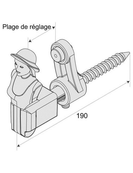 Arrêt tête bergère polyamide BOURGEOIS