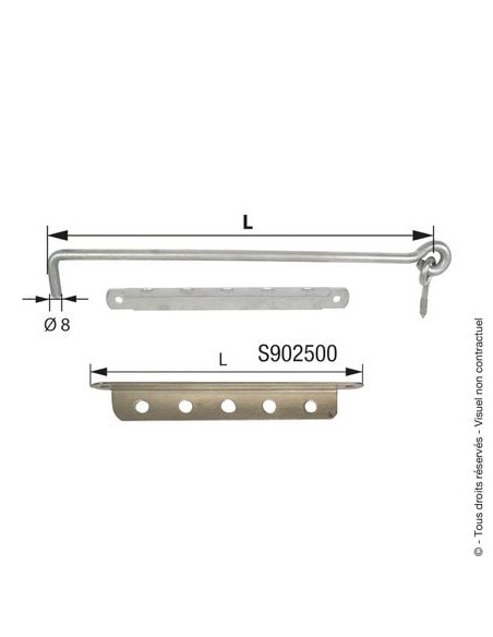 Crochet crémaillère inox Inox 316 L - TORBEL INDUSTRIE