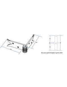 Gond d'angle queue de carpe BURGAUD 2