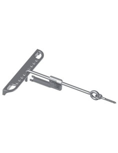 Crochet crémaillère et bloqueur aluminium BOURGEOIS