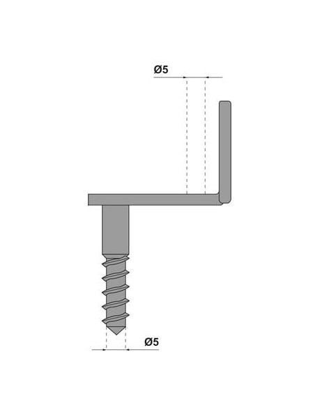 Battement de persienne coudé à visser Inox 316 - TORBEL INDUSTRIE