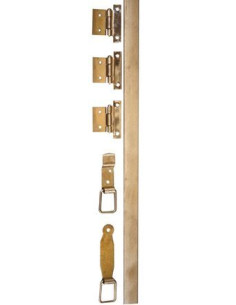 Espagnolette plate réglable inox poli 316 complète