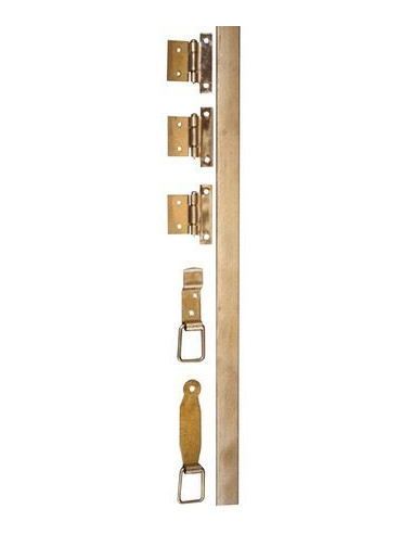 Espagnolette plate réglable inox poli 316 complète