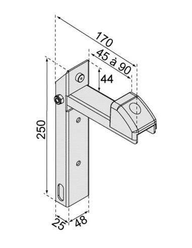 Arrêt de grille réglable vertical TIRARD