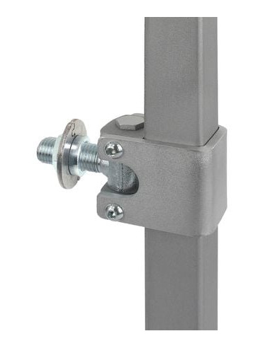 Pivot réglable tube carré Avec plaque à visser