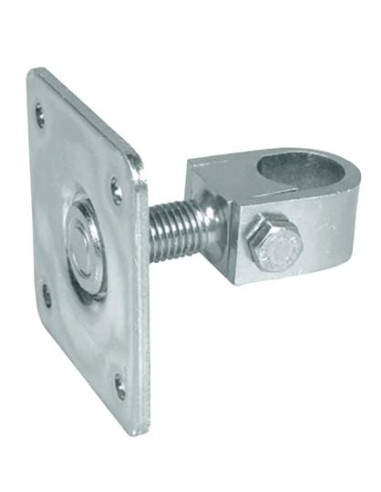 Pivot réglable tube rond Avec plaque à visser