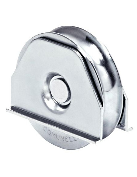 Galet avec platine extérieure Gorge ronde diamètre 19 mm - COMUNELLO