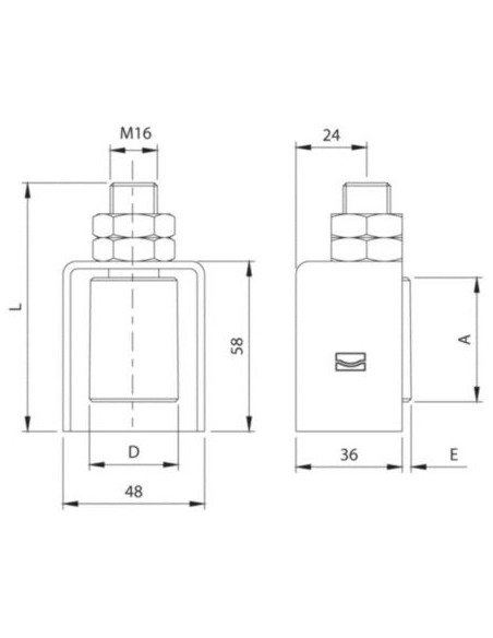 Rouleau nylon 232 avec capot COMUNELLO