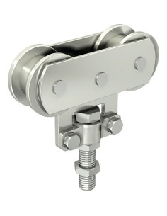 Monture à galet force 75 kg Fixation sur plat - MANTION 2