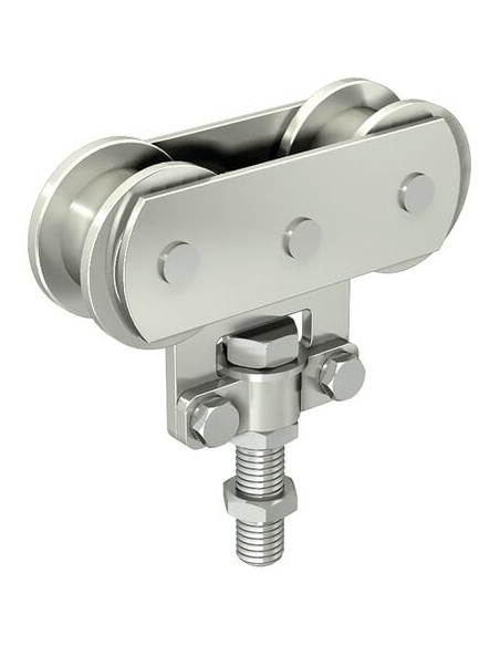 Monture à galet force 75 kg Fixation sur plat - MANTION