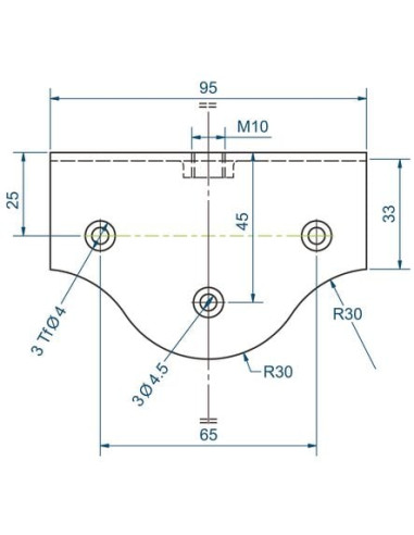 Platine de fixation équerre 37 MANTION