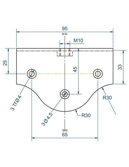 Platine de fixation équerre 37 MANTION