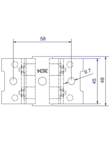 Support enveloppant à visser au plafond 3634...