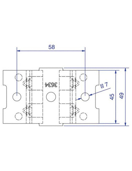 Support enveloppant à visser au plafond 3634 MANTION