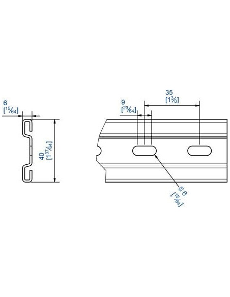 Rail profilé droit pour monture à galet bob 50 MANTION