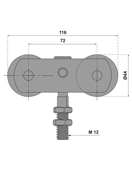 Monture pivotante 653 à force 75 kg MANTION