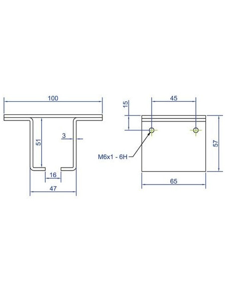 Support enveloppant à visser au plafond 5144 MANTION