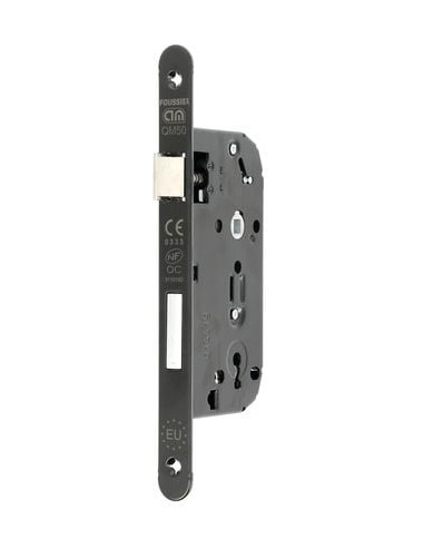 Serrure axe 50 mm NF + QC Têtière blanche -...