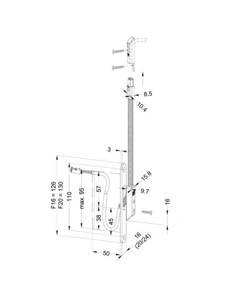 Câble d'alimentation pour moteur blueMatic EAV3 et EAV4 WINKHAUS SERRURES