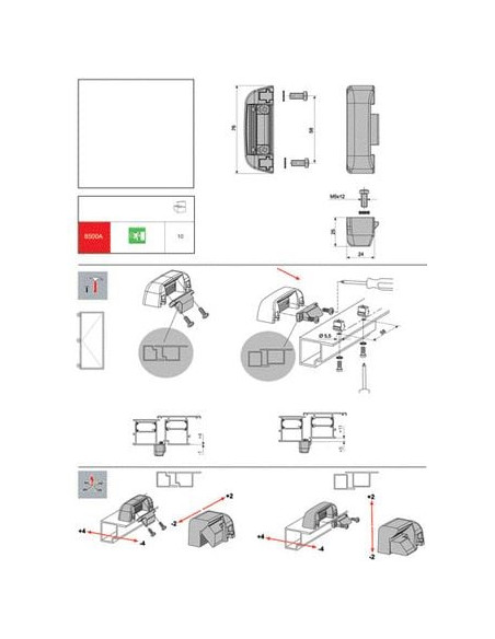 Gâche réglable porte 1 vantail 8500A FAPIM