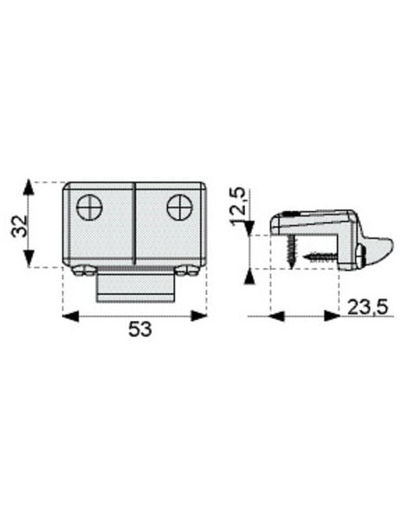 Gâche réglable pour profil pvc ISEO