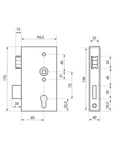 Serrure et boîtier à souder pour portail et grille THIRARD 2