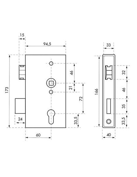 Serrure et boîtier à souder pour portail et grille THIRARD