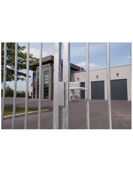Serrure de portail industriel à double cylindre LOCINOX