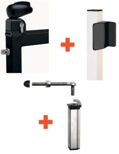 Kit complet fermeture portillon piscine serrure + gâche +... 2