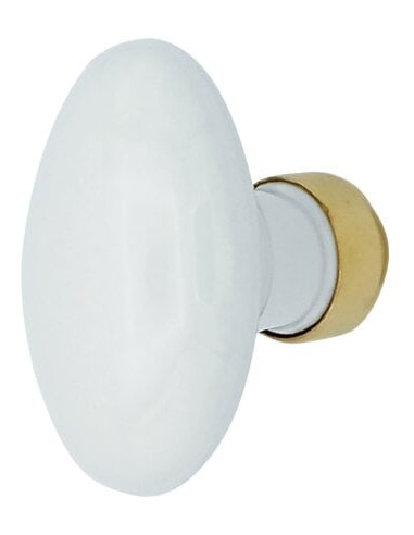 Bouton double ovale porcelaine KAOLINE UCDA