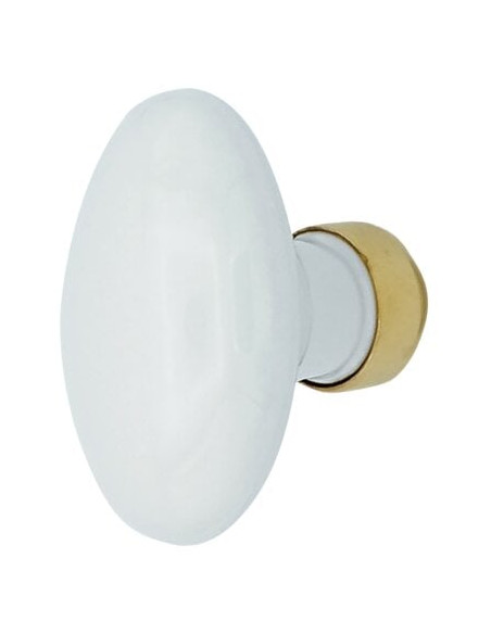 Bouton double ovale porcelaine KAOLINE UCDA