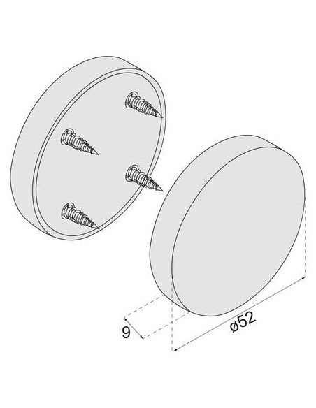 Rosace ronde R92 et S80 Gris manhattan 67 - NORMBAU ALLEGION